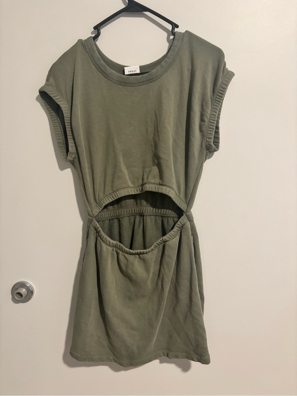 Aerie Olive Green Cutout Tee Dress